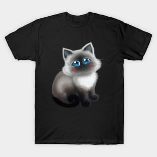 Lovely Black Sitting Cat T-Shirt
